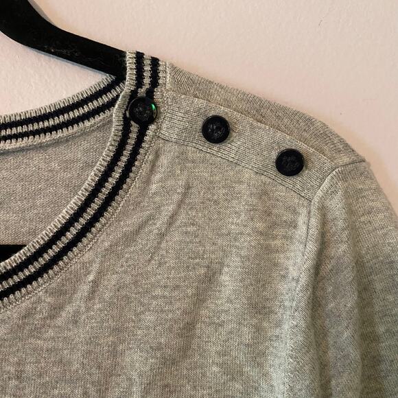 Talbots Plus Gray Knit Frenchie 3/4 Sleeve Sweater Crewneck Pullover Women's 1X - Picture 3 of 10
